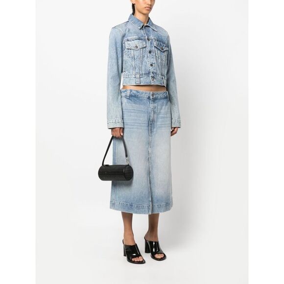 Black Calf Leather Shoulder Bag for Women - SS24 - Picture 3 of 4